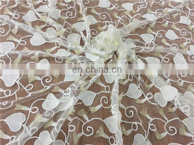 new design custom 3d lace fabric for wedding dress/ladies dress