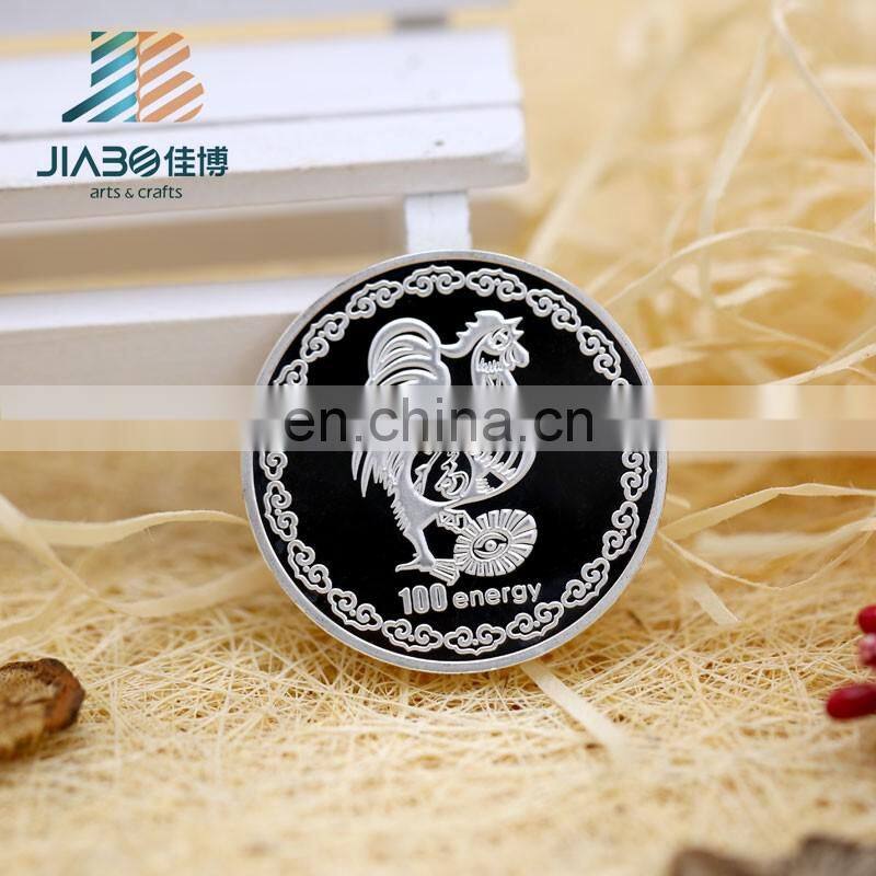 newest professional silver custom metal shopping cart coin