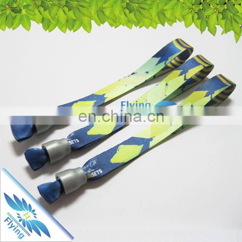 10mm 15mm 20mm cheap custom sublimation printed logo fabric wristbands for music events
