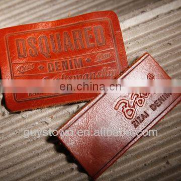 custom private design garment genuine leather patch