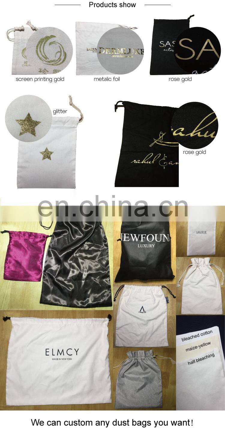 Custom high quality cheap jewelry muslin drawstring bag