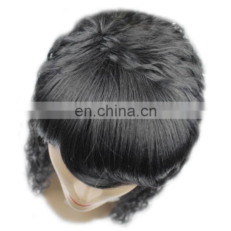 popular long natural black OEM synthetic kinky curl hair Wigs,kinky straight kankekare heat resistant wig