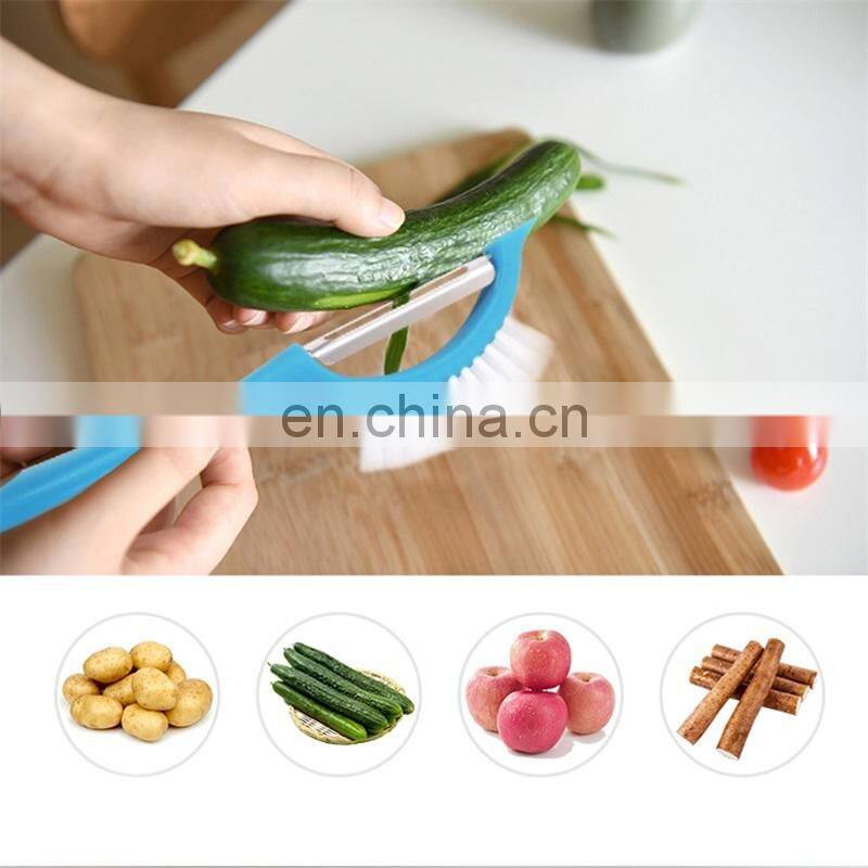 Multifunctional Kitchen Accessories Stainless Steel Sharp Peeler Fruit Potato Peeler Kitchen Gadgets with Brush