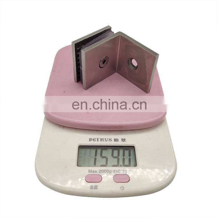 Stainless steel fitting 135 degree hinge glass to wall shower room glass door clamp