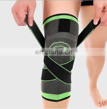 Black soft cotton compression knee sleeve support