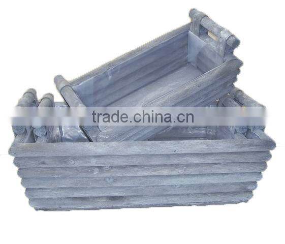 woven white long wicker tray with plastic liner