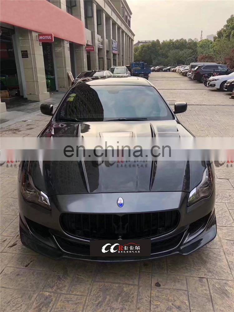 Carbon fiber hood bonnet for Maserati Quattroporte glass and carbon fiber material bonnet for Maserati Quattroporte tuning parts