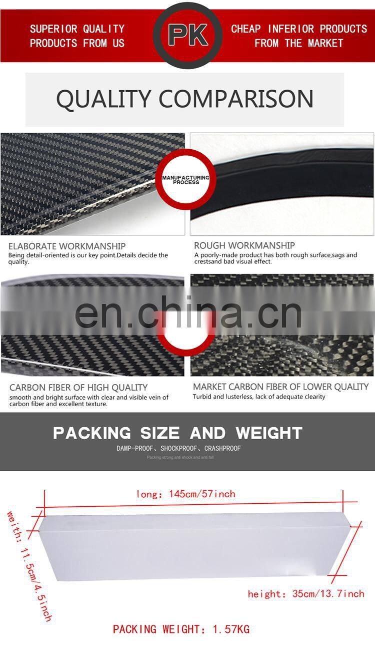 Carbon Fiber car window roof spoiler for Mercedes Benz W222 S400 S65 AMG 14-16 (Fits: W222)