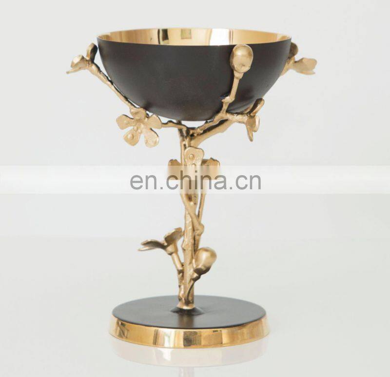 gold lily orchid bowl