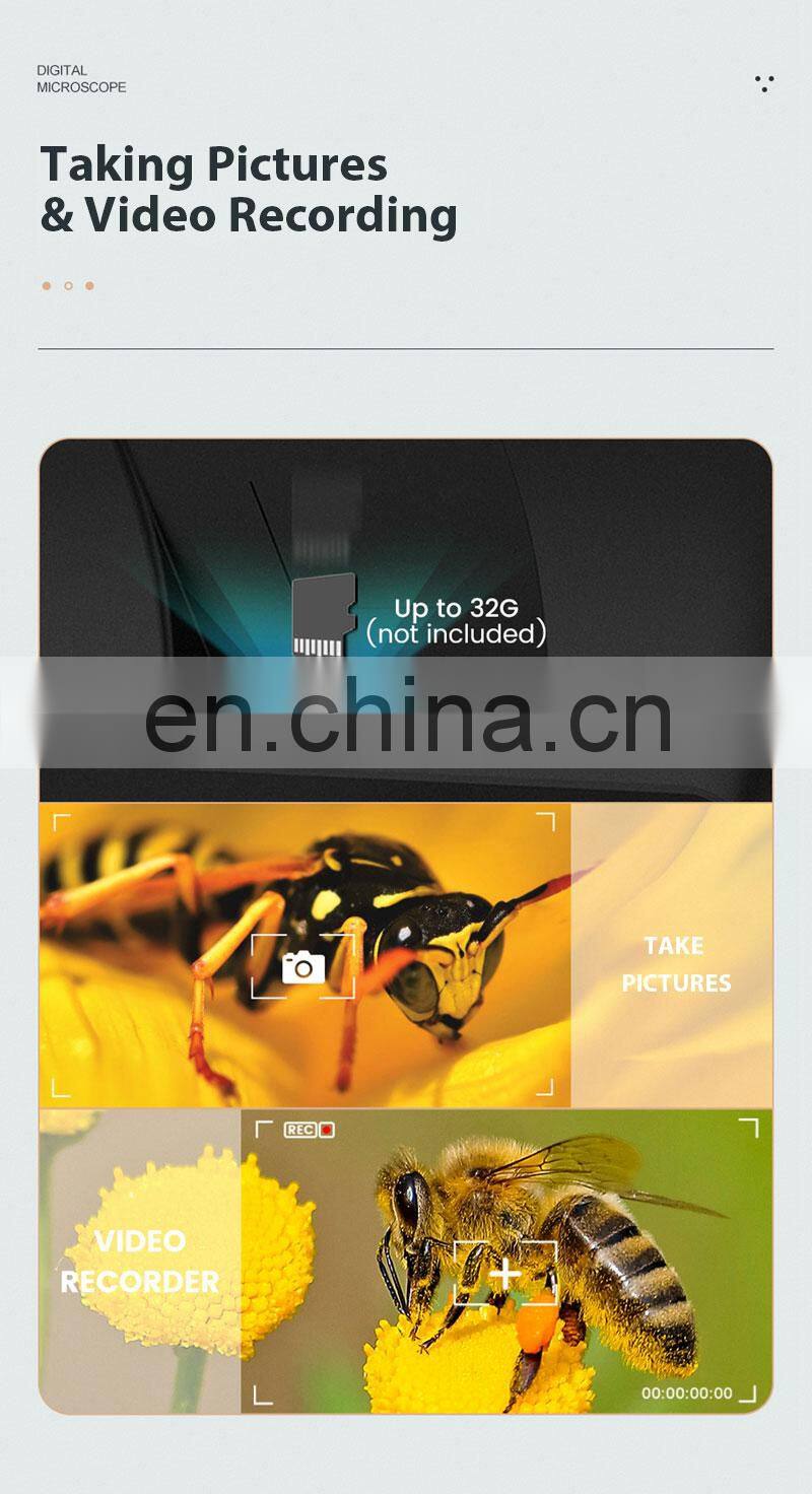 Andonstar AD208 2MP 5X-260X USB Digital Microscope With 8.5" LCD 1080P For Repair PCB Soldering SMD