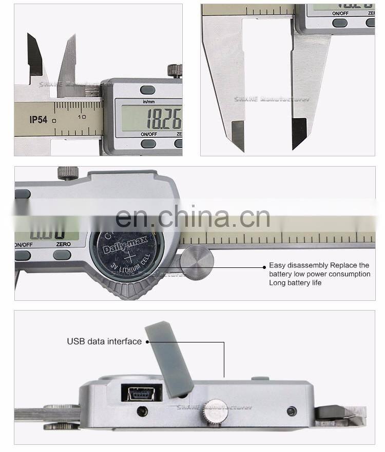 SHAHE IP54 0-200mm High quality digital vernier caliper stainless steel vernier caliper electronic caliper
