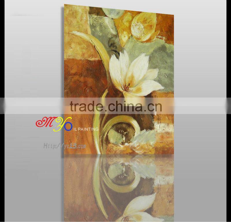 handmade home decor Artwork white orchid oil painting on canvas