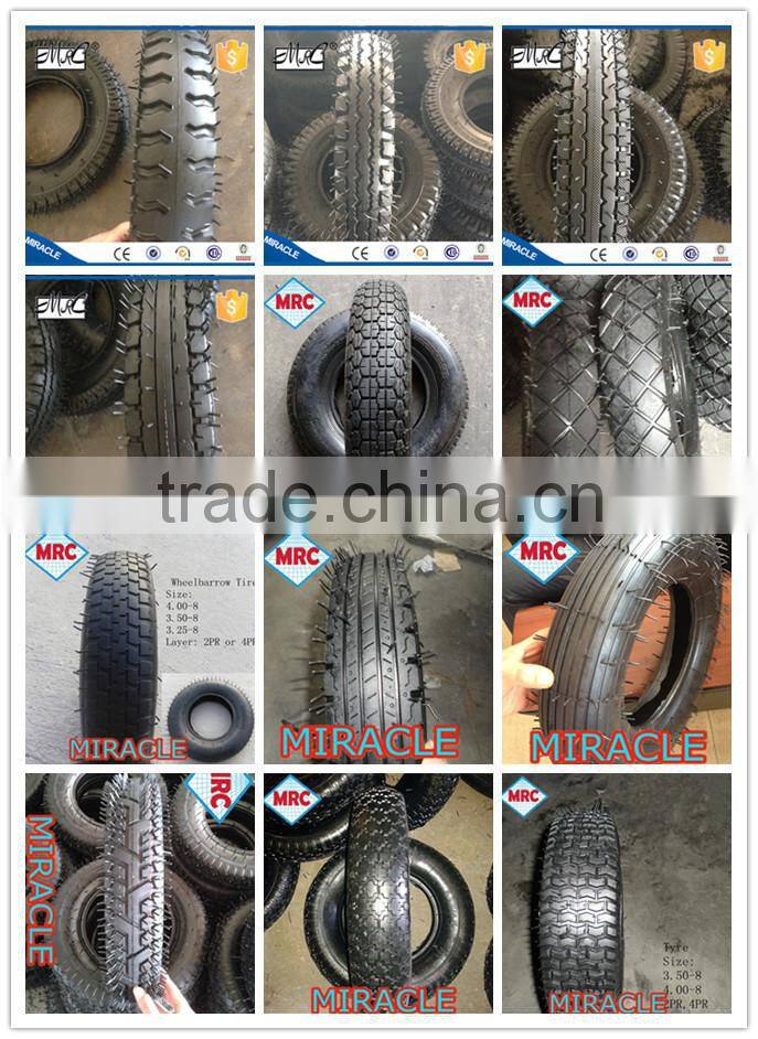 High quality 10" 4.10/3.50-4 nature rubber pneumatic trolley wheel with metal rim