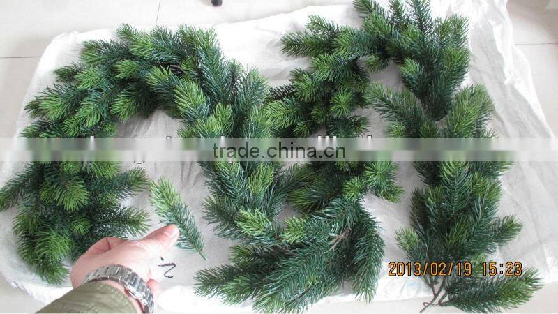 PE Artifical Christmas Pine Branch with white tips