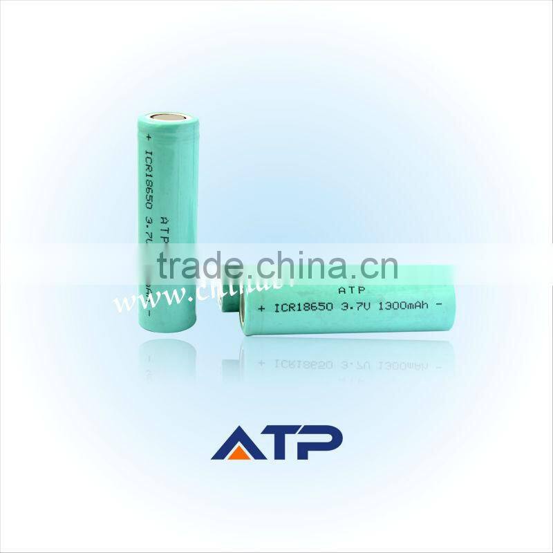 Wholesale 18650 lithium battery / 1300mAh 3.7v 18650 li ion battery