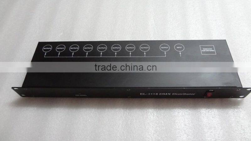 8 channel dmx amplifier dmx512 stage lighting equipment machine dmx512 splitter / distributor