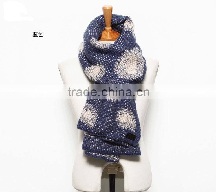 Korean Fashion Patch Winter Kintted Man Scarf