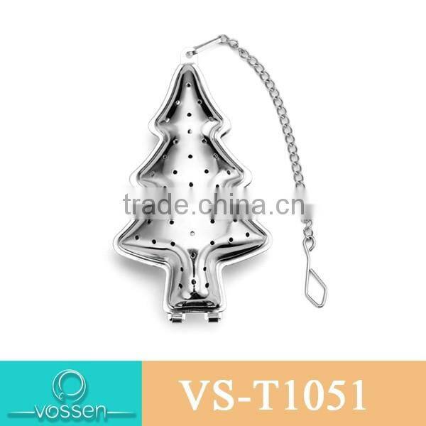 Gold plating chrismas tree tea infuser