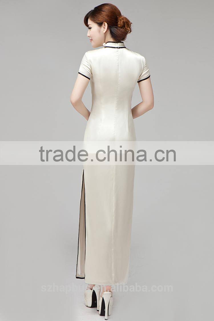Sanjing famous fashion embroidered dress handmade in china