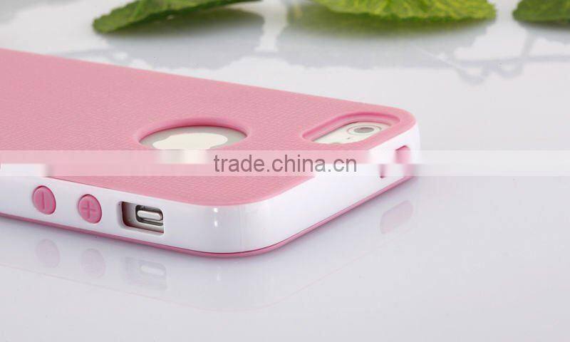 2012 Luxury tpu+pc bicolor combo cover case for iphone 5