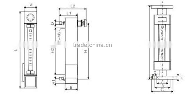 Water remote flow meter, rotameter with digital display