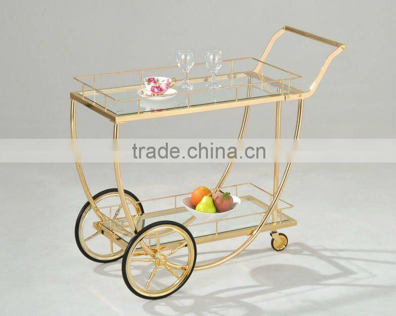Serving Cart/ Golden Serving Trolley