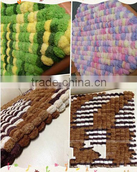 Hat Fashion ladder fancy yarn ball handknitting pom yarn