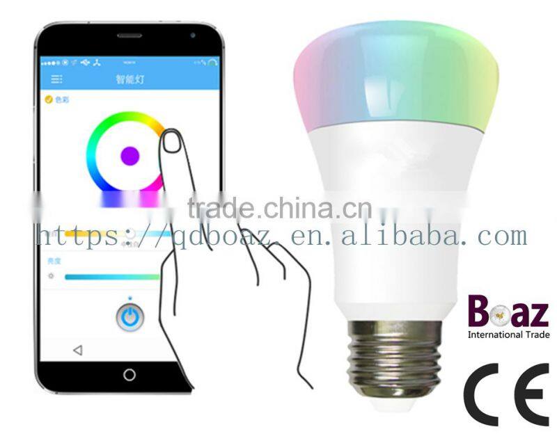 Smart wifi rgb led bulb 5w with CE control by IOS & Android
