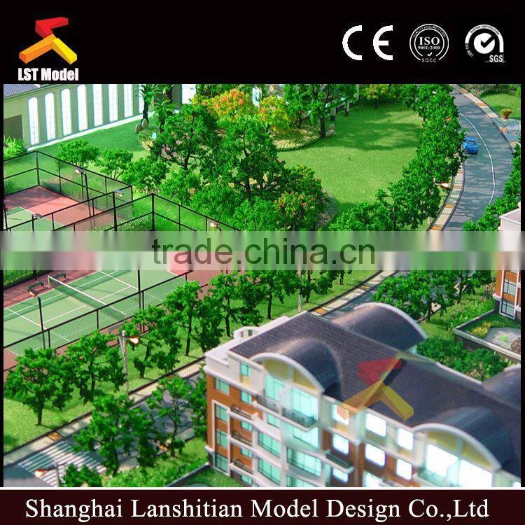Supermarket layout model with lighting system