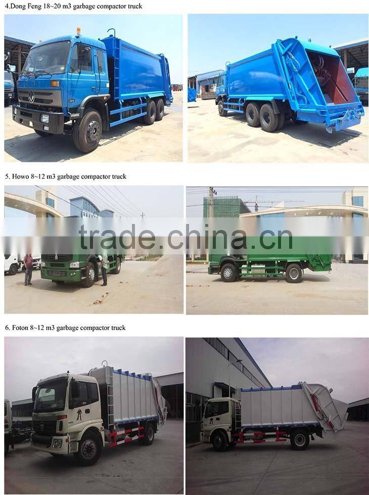 cheap garbage compactor truck dongfeng, compression garbage truck