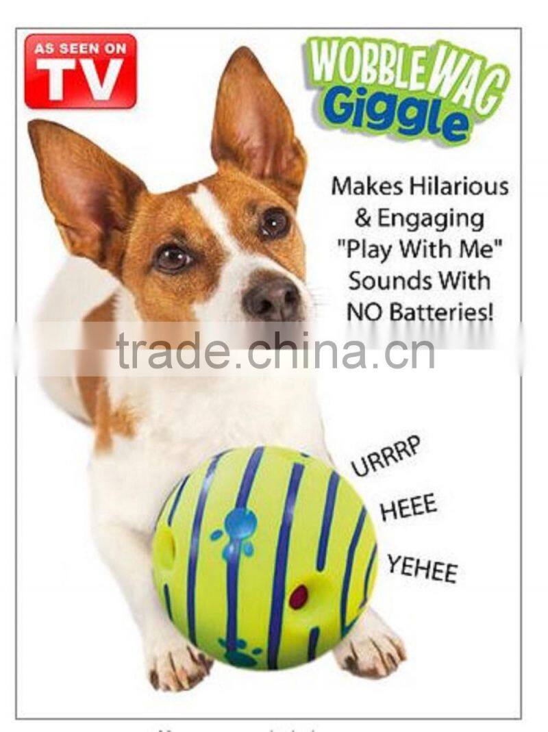 Wobble Wag Giggle Ball As Seen On TV Dog Play Ball Dog Toys With Funny Sounds