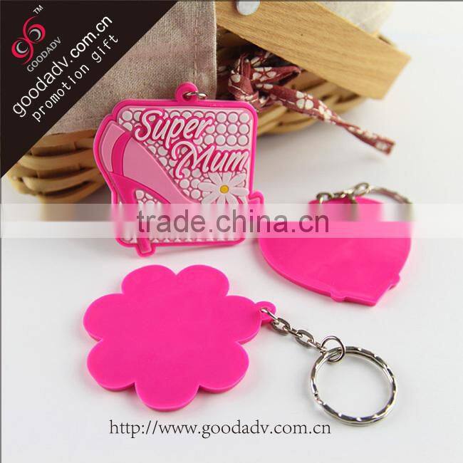 Printed logo & custom design advertising soft rubber key holder