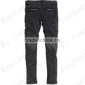 Lady's denim jeans JS-10905# dk gray