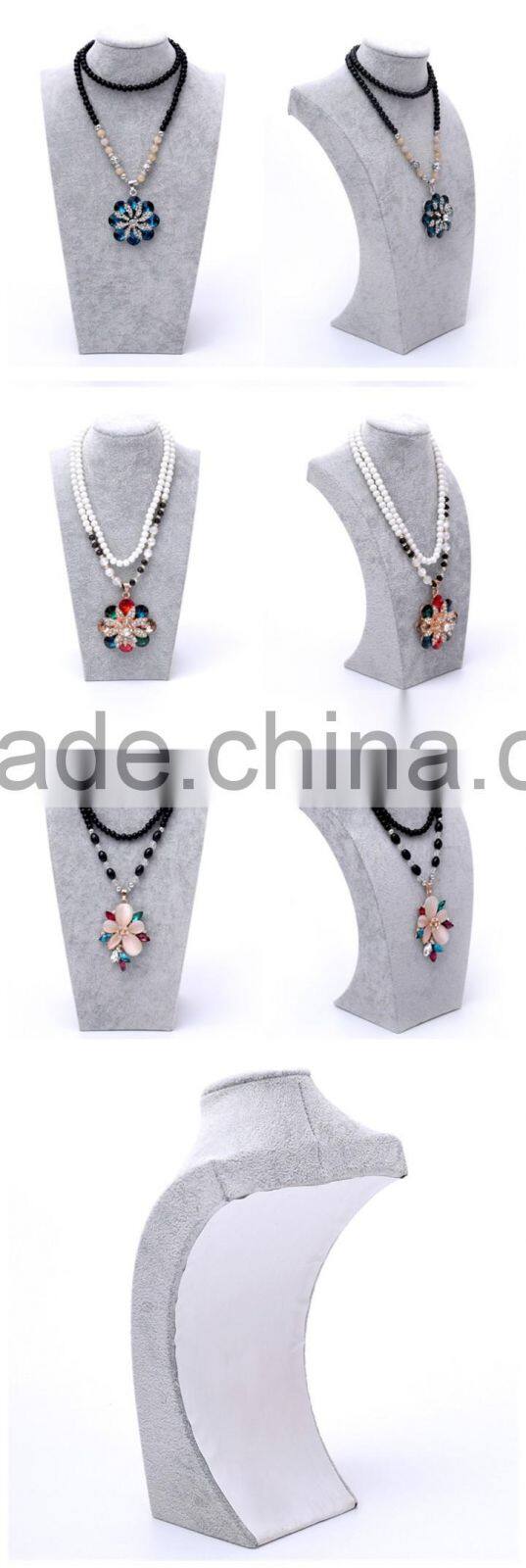 Custom High End Velvet Jewelry Display Bust For Necklace