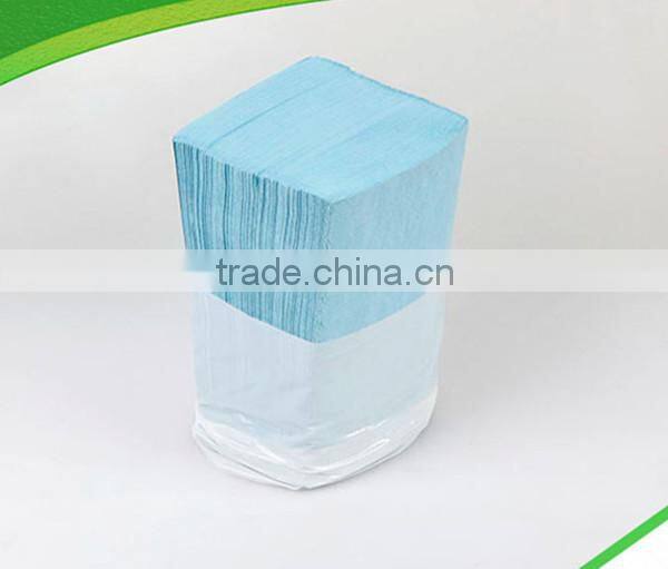 Blue single fold hand paper towel