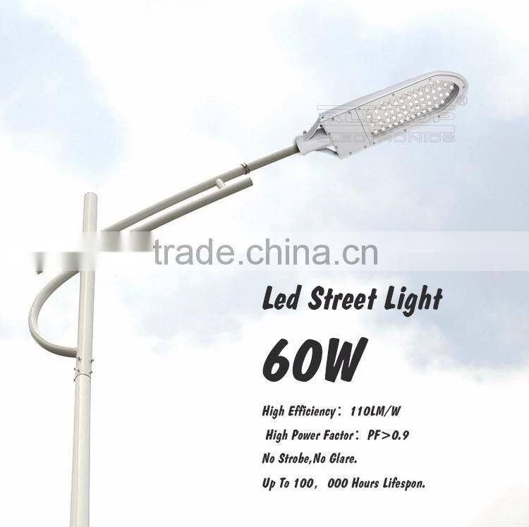 IP65 Waterproof birdgelux cob 60watt led street light