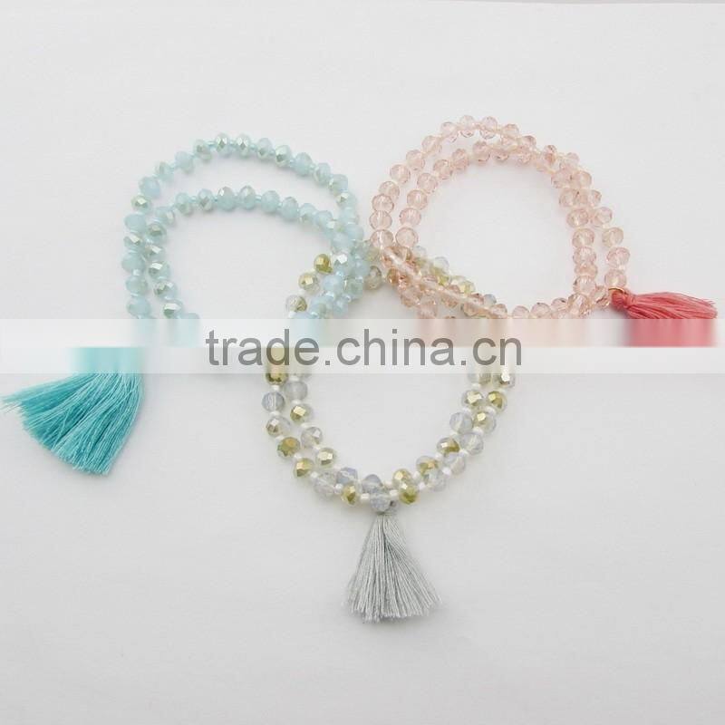 Monogram Bangle Wire Bracelet with Engraved Icon on Acrylic Disc