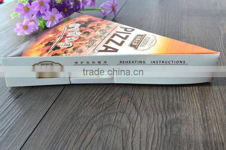 triangle shape top delivery box custom printing pizza box