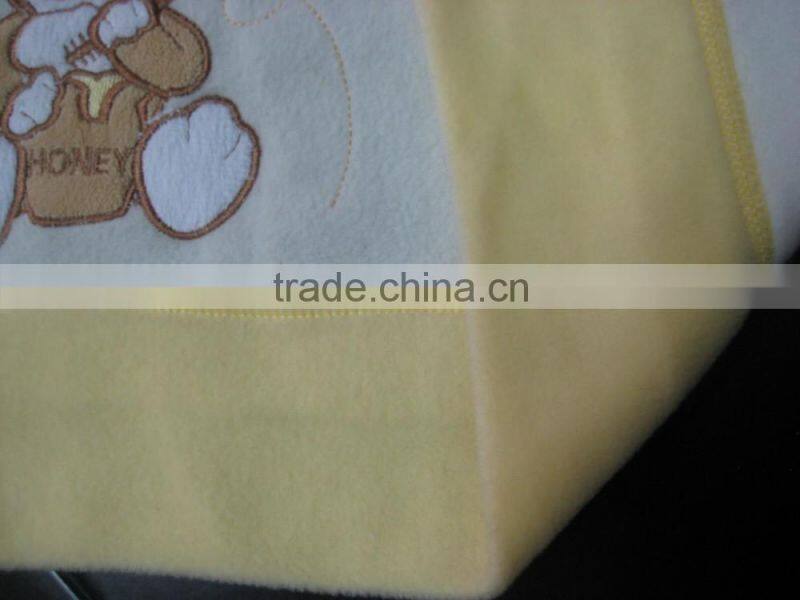 superior quality embroidered print fleece baby banket