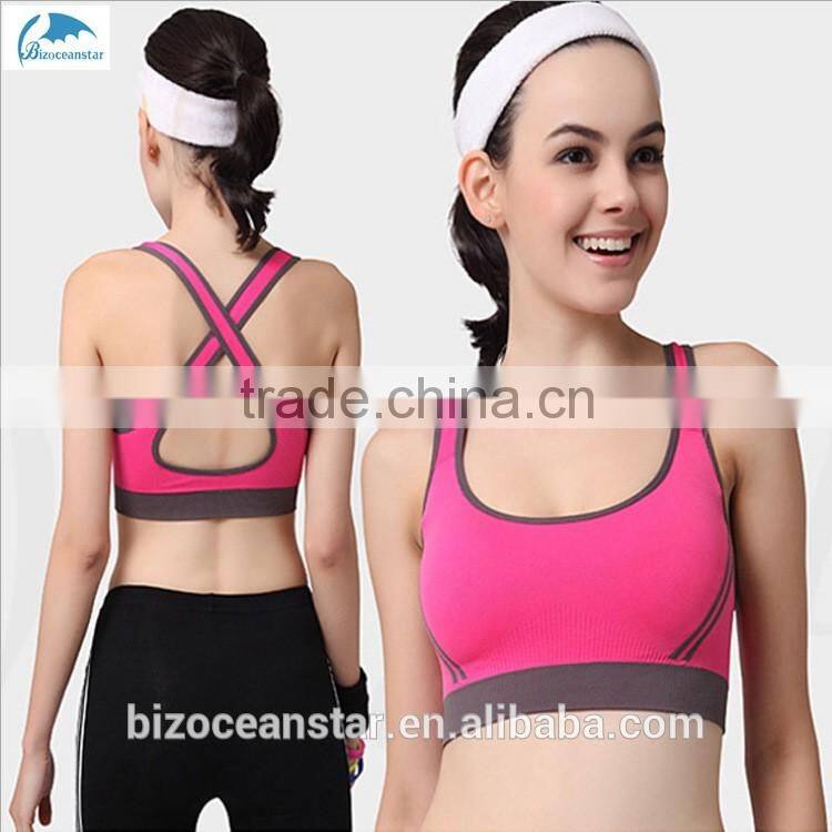 Womens new padded top athletic vest custom fit gym sports bra