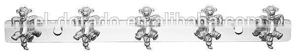 Flexible Decorative Brass Bathroom Accessories Hook Washroom Wall Hook 2202