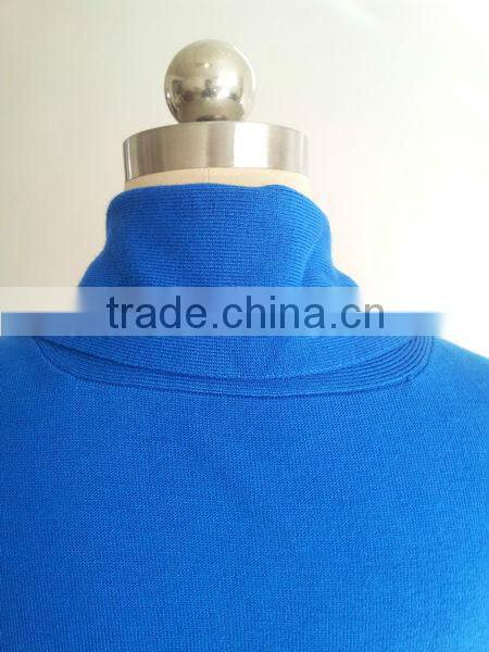 2013 ladies 12gg jersey knitted sweater long sleeve big collar in full needle