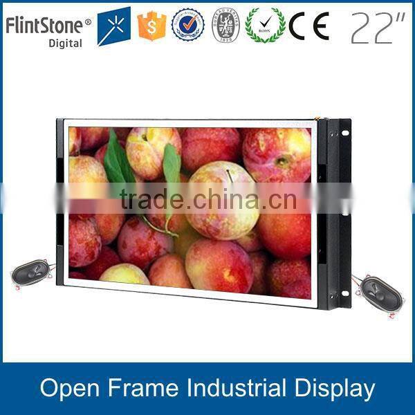 FlintStone 22 inch HD tft lcd VGA monitor, frameless display monitor, industrial open frame monitors