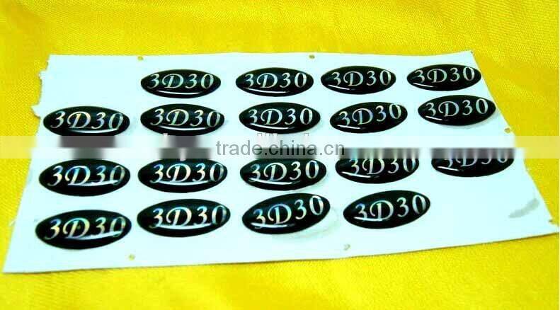 silver epoxy logo sticker with glue (M-EP306)