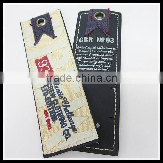 Nes design label tags with plastic transparent layer logo for cloth