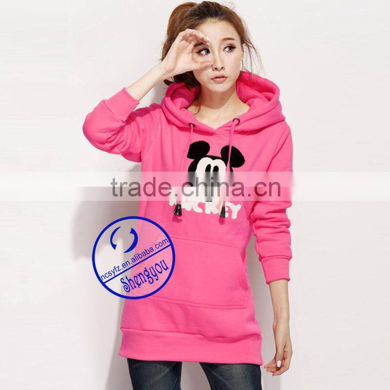 China factory custom wholesale pullover extra long hoodies
