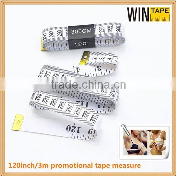 120inch branded white 3m promotion measure tape new design tailor tape gift item with Your Logo or Name