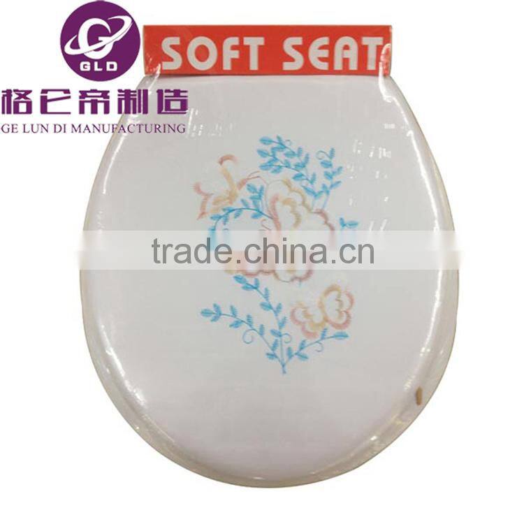 GLD Hot Sales Image Printed Color Adult soft toilet seats Soft Toilet Seat lid For toilet bathroom