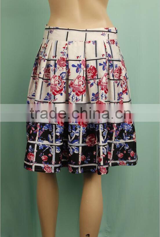 2016 S/S High quality wholesale long digital printed floral skirts