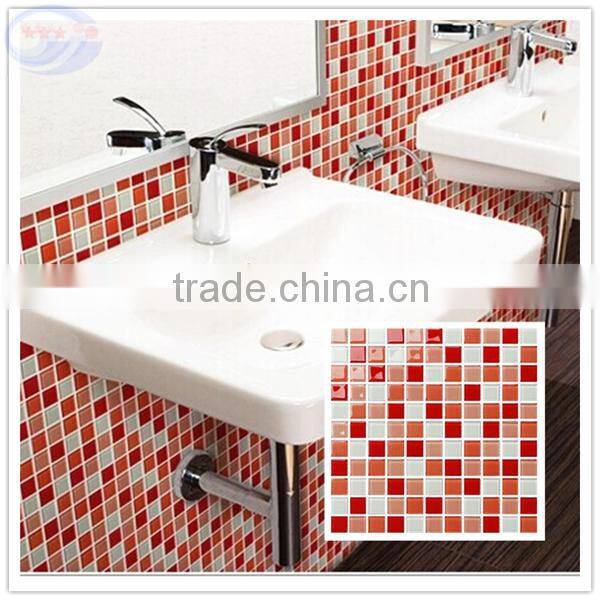 red color family decoration crystal glass mosaic tile